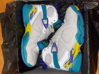 Jordan 8 Retro White Aqua 2019 W Originales