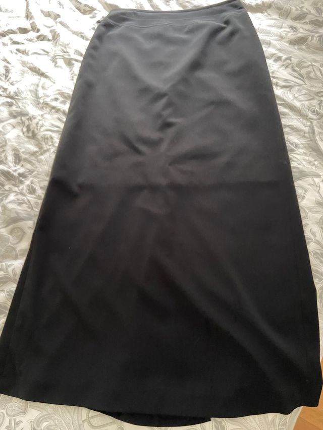 Falda larga de fiesta color negro