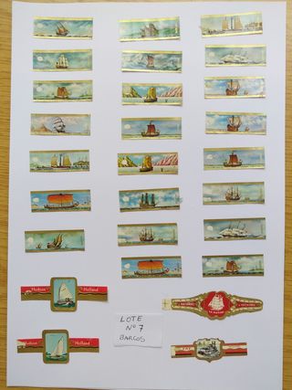 Lote 27 vitolas antiguas barcos