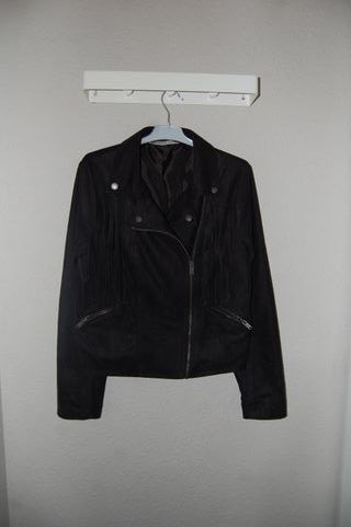 chaqueta flecos ante