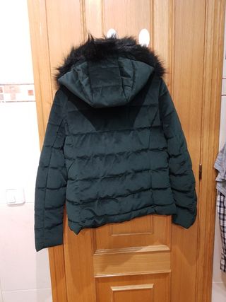 Parka color verde botella M.