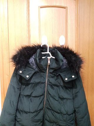 Parka color verde botella M.