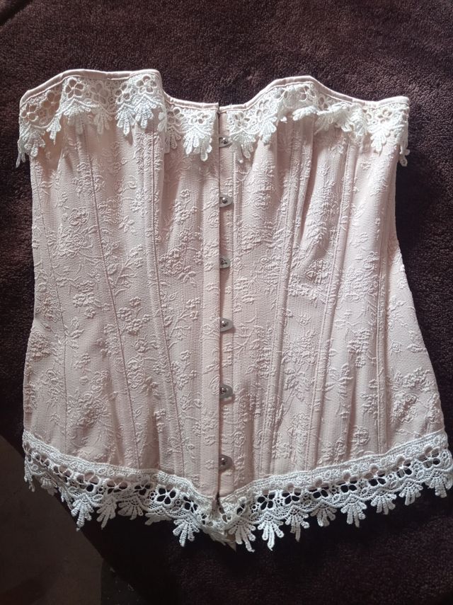 corsé mujer rosa palo