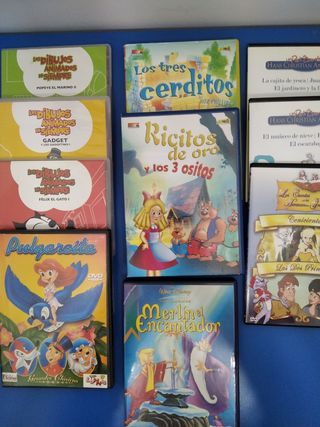 Lote de DVDs de dibujos animados