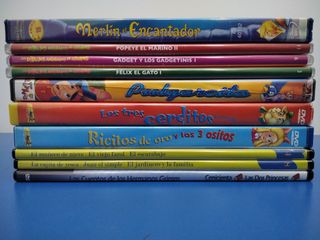 Lote de DVDs de dibujos animados
