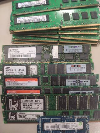Modulos de memoria de 1 gigas Pc y portátil
