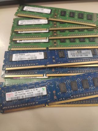 Modulos de memoria de 1 gigas Pc y portátil