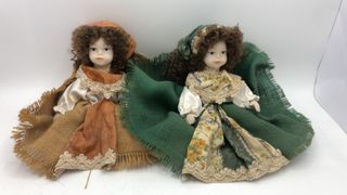 ANTQ3606 Coppia bambole di porcellana