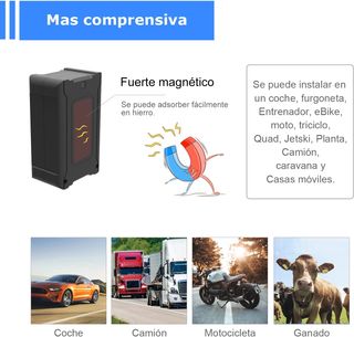 Rastreador GPS con batería recargable de 6.000 MaH