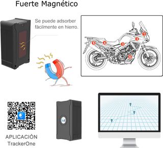 Rastreador GPS con batería recargable de 6.000 MaH