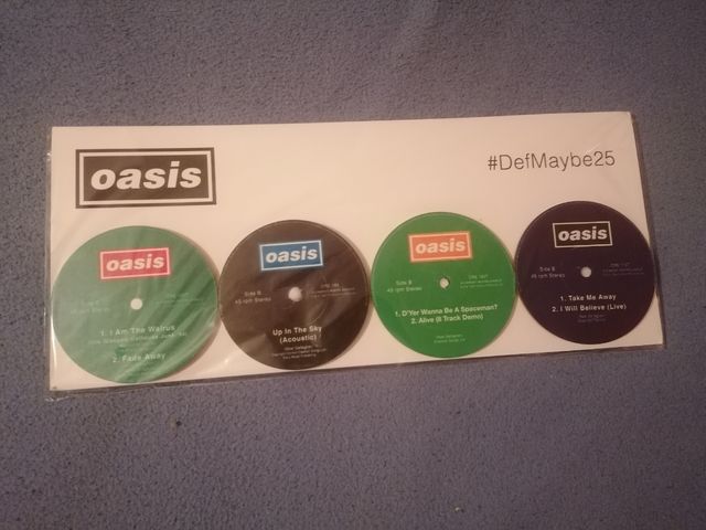 OASIS DEFINITELY MAYBE 25TH SINGLES VINYL 8 x SET
