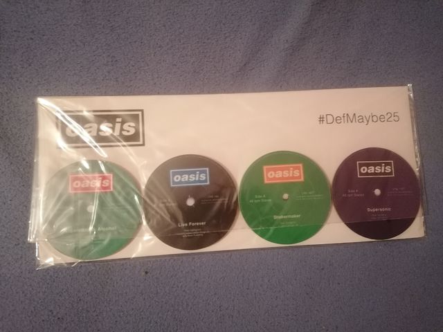 OASIS DEFINITELY MAYBE 25TH SINGLES VINYL 8 x SET
