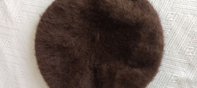 Boina y guantes marrones