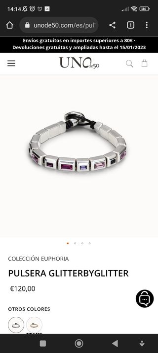 preciosa pulsera con Swarovski de colores