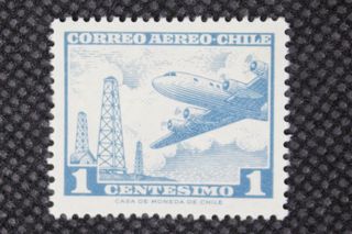 109. Francobollo Cile Aereo-Chile 1 centesimo