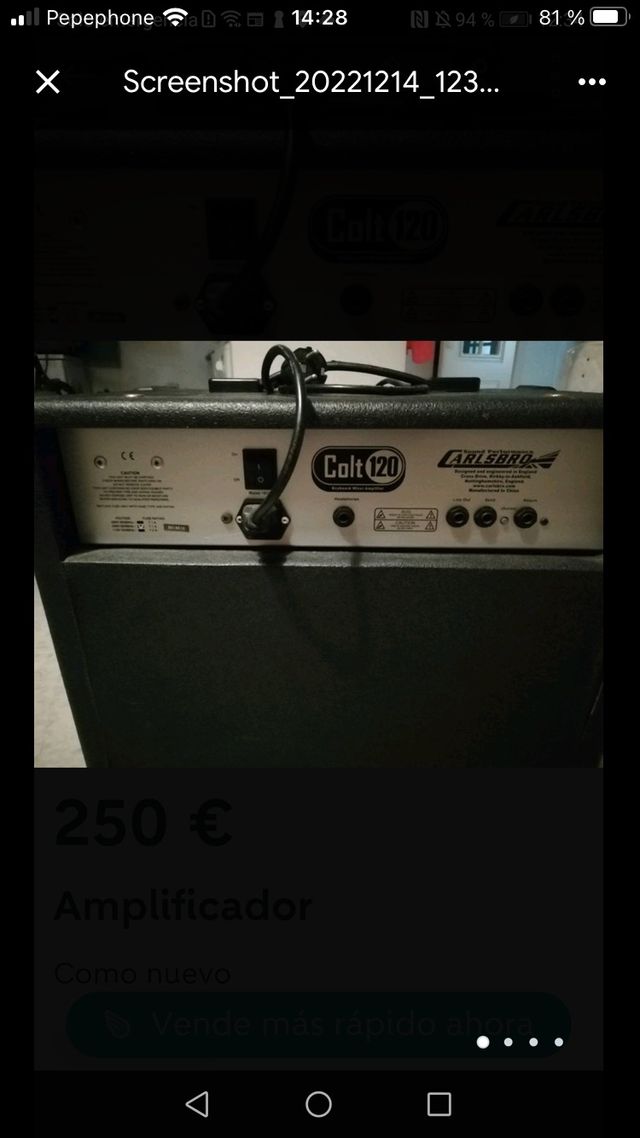 Amplificador Colt 120 para teclado