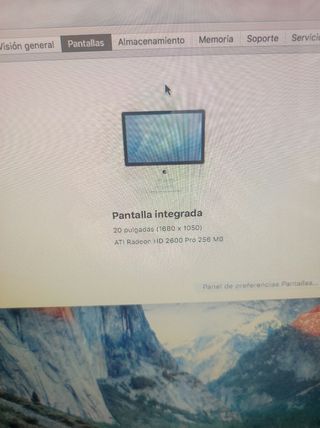 imac 20" con teclado y raton 