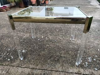 Mesita auxiliar baja cristal 