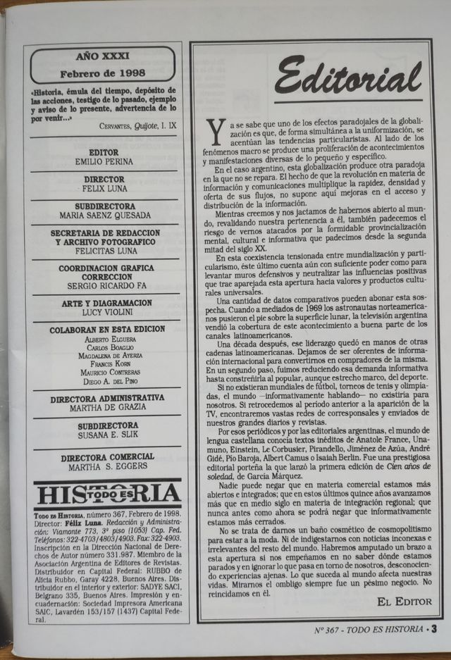 Revista argentina "Todo es Historia"