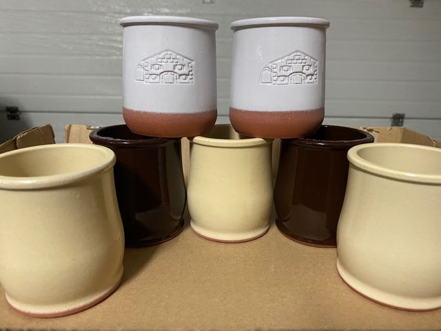 VASOS DE BARRO CON DIBUJO O COLORES