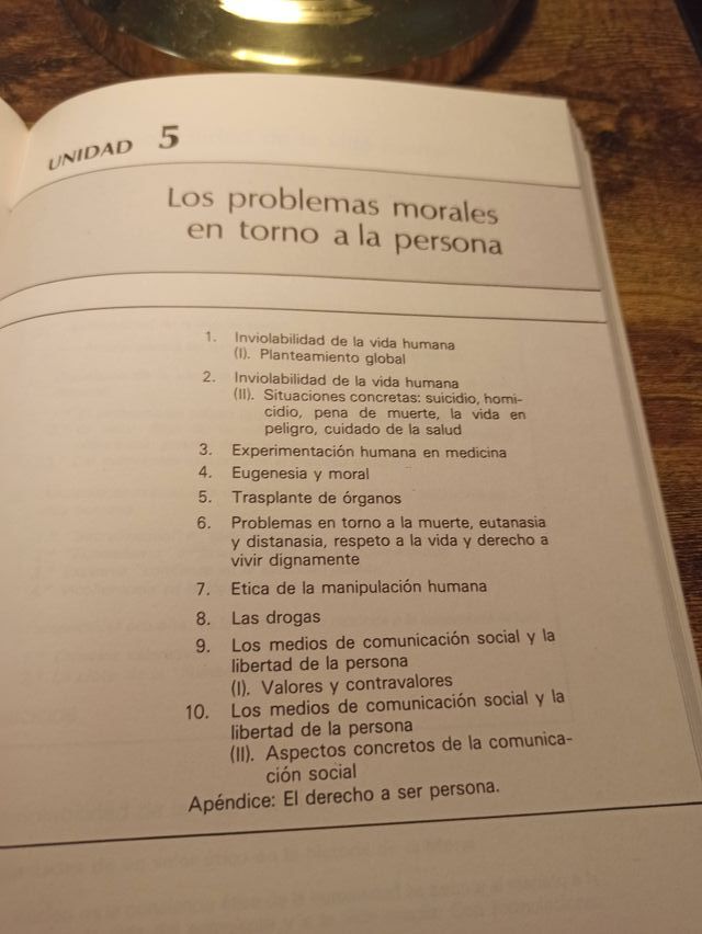 Libro de ETICA PERSONAL de 1º de BUP