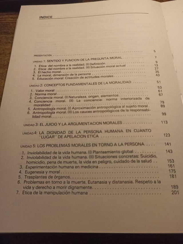 Libro de ETICA PERSONAL de 1º de BUP