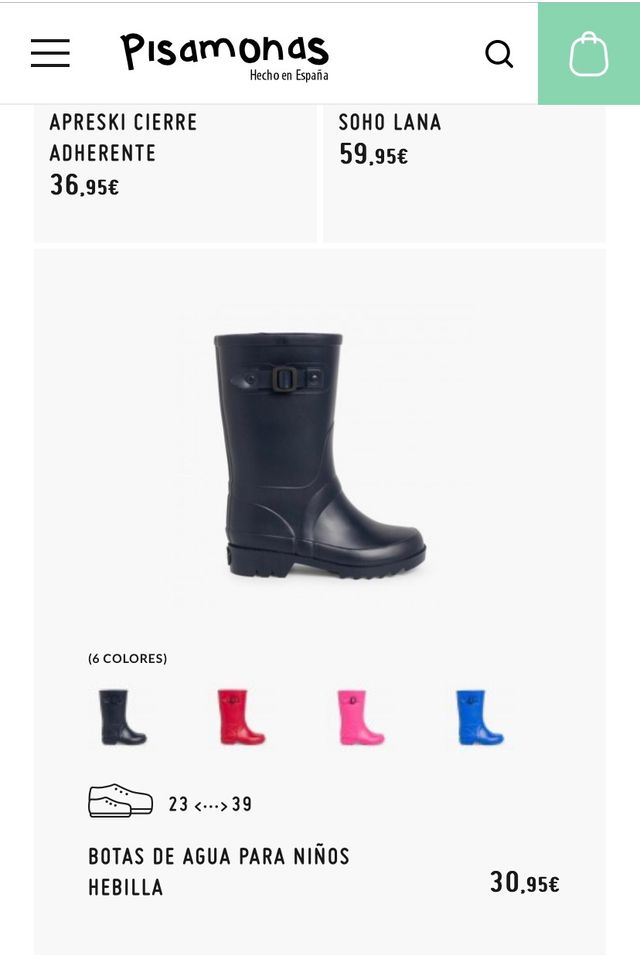 Botas de agua pisamonas