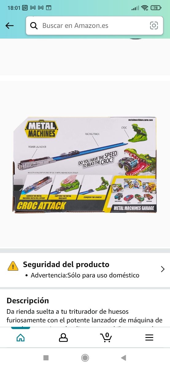 pista de coche con velocidad metal machine