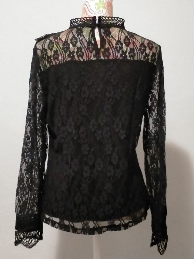 camicetta in pizzo nero