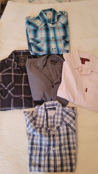 5 camisas manga larga talla M