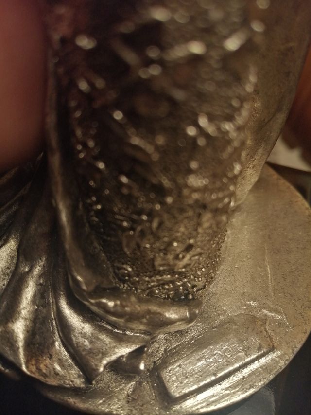 scultura coppia sposi in argento 