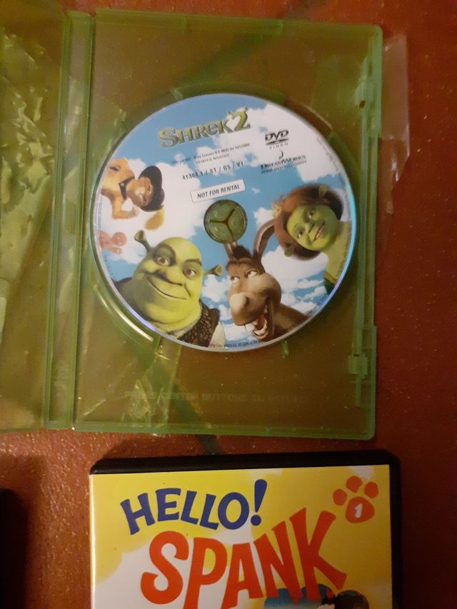 Dvd Shrek 2 hello spank, mr Bean