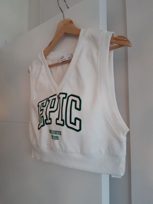 chaleco sudadera bershka
