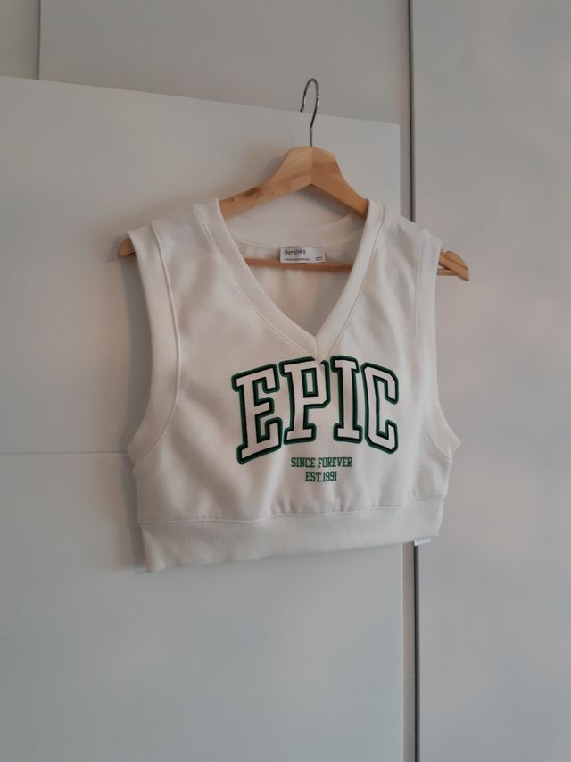 chaleco sudadera bershka