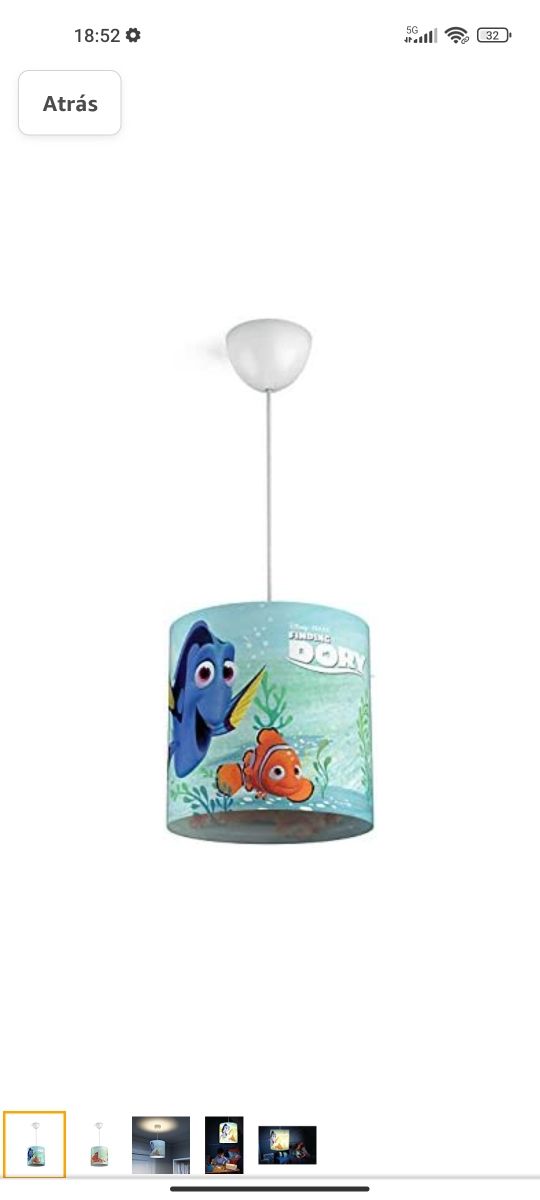 lámpara techo infantil