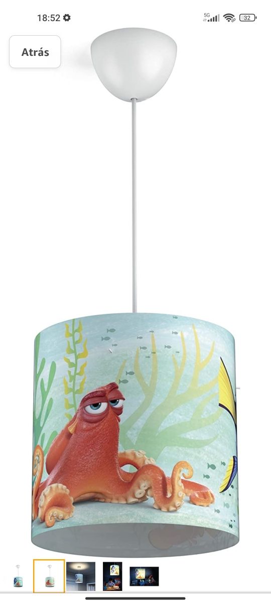 lámpara techo infantil