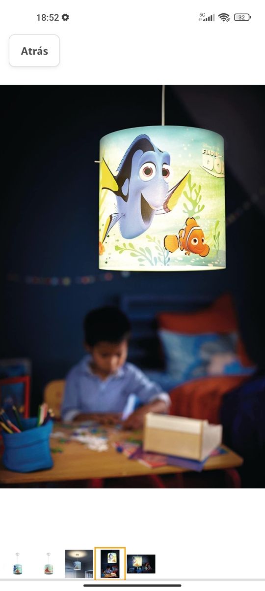 lámpara techo infantil