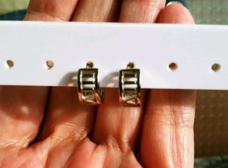 Pendientes reloj plata