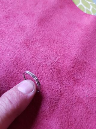 Muy antiguo anillo plata 925 hecho mano tipo soga