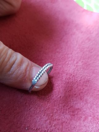 Muy antiguo anillo plata 925 hecho mano tipo soga