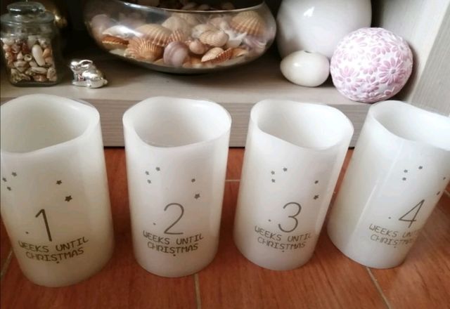 Velas LED. Decoración Navideña.