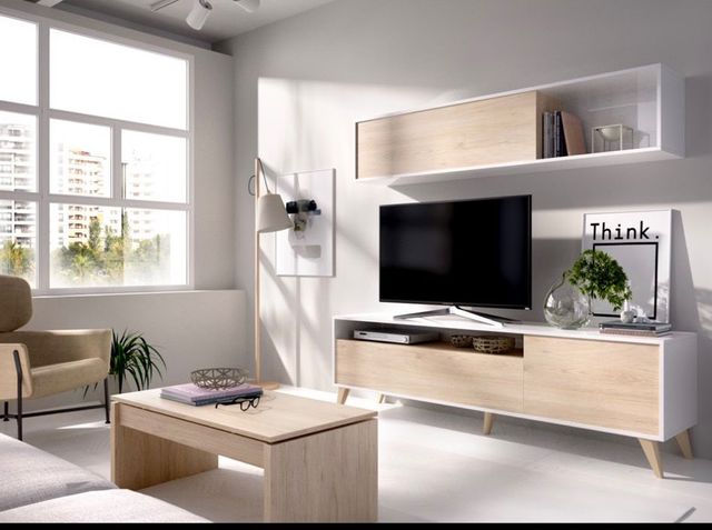 Mueble salón Actual roble blanco
