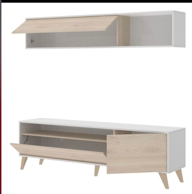 Mueble salón Actual roble blanco