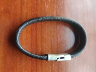 Pulsera cuero y plata