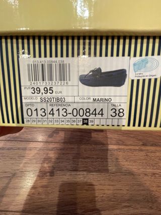 Mocasín serraje Tizzas número 38