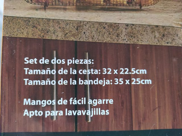 Set de bandeja y cesta para horno