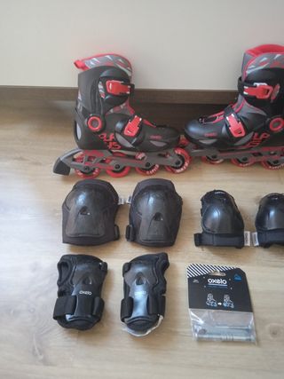 Patines línea Oxelo y protecciones 32-34