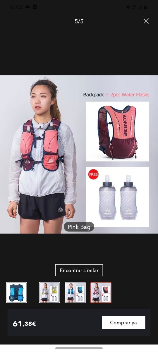 mochila hidratacion para deportes