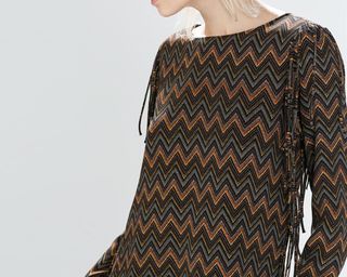 Blusa Zara con flecos