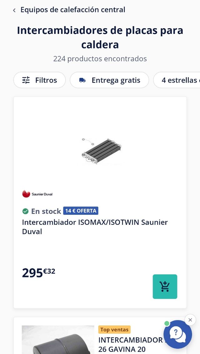 Serpentin caldera saunier duval  ISOMAX F 28 E2